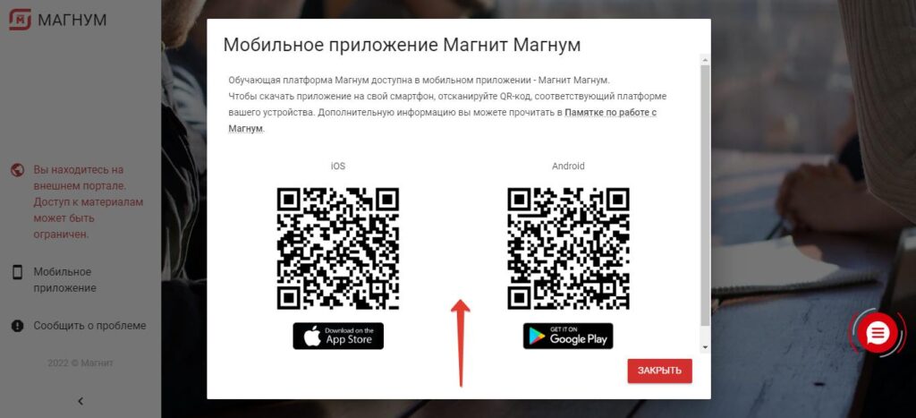 Приложение «МАГНУМ»